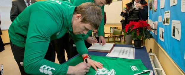 Andrew Trimble is included in Ireland's training squad as he returns from a serious toe injury