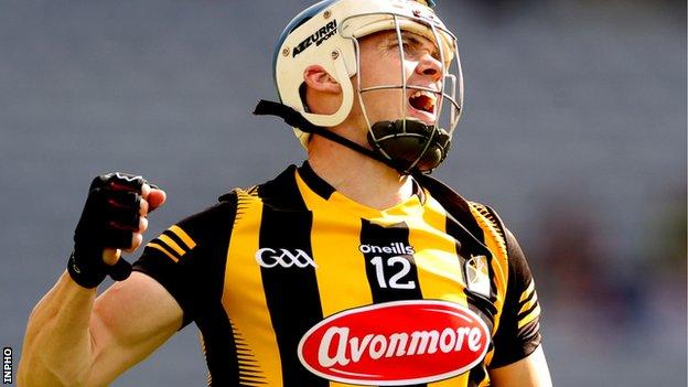 TJ Reid celebrates one of his scores in the All-Ireland semi-final