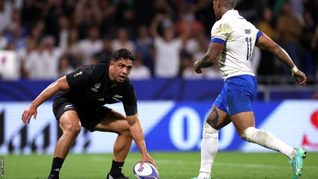 Replacement Anton Lienert-Brown scored the All Blacks' final try in the 75th minute