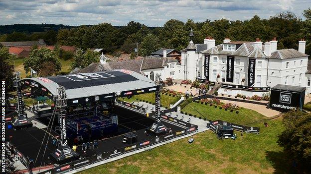 Fight Camp is staged in the grounds of Matchroom Sport's head office