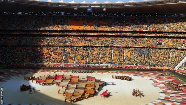 The opening ceremony of the 2010 World Cup in South Africa