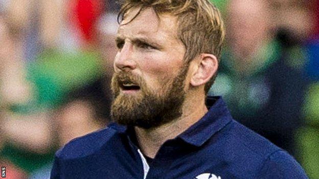 John Barclay in action for Scotland in their pre-World Cup warm-up Test against Ireland last August