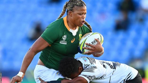 Aseza Hele in action for South Africa Women