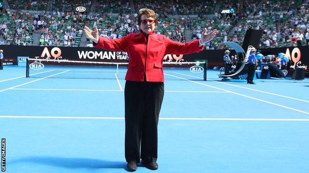 Former world number one Billie Jean King