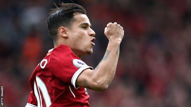 Liverpool midfielder Philippe Coutinho