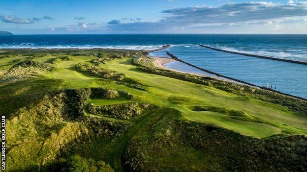 The view of the spectacular Castlerock Links