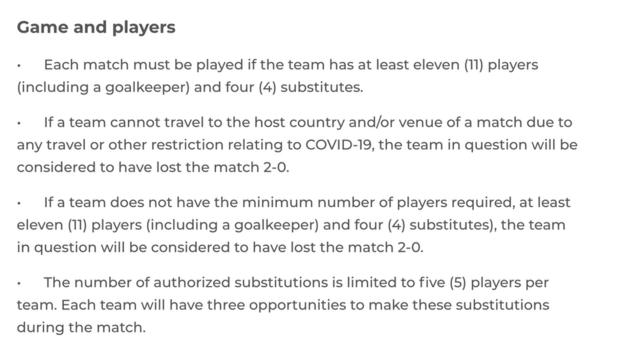 The Caf guidelines for the 2021 Africa Cup of Nations qualifiers during Covid-19