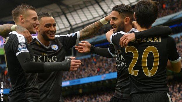 Leicester players celebrate
