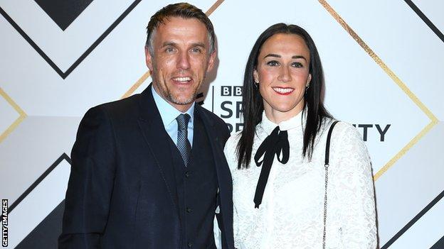 Phil Neville and Lucy Bronze