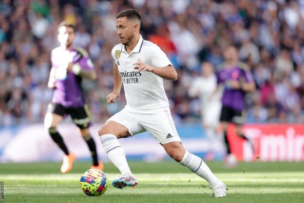 Eden Hazard playing for Real Madrid in La Liga