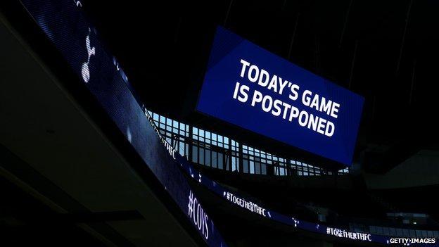 Tottenham v Fulham was postponed