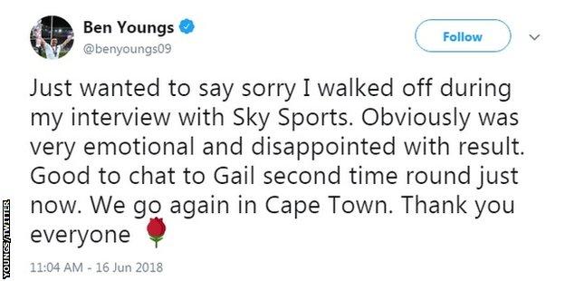 Ben Youngs apology tweet