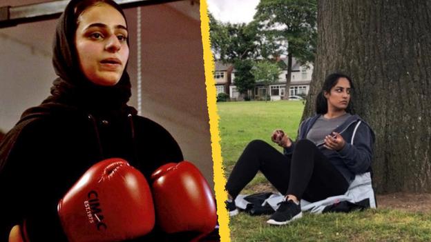 Safiyyah Syeed, left, and Faizah Hashmi, right, both spoke to BBC Sport about dealing with eating disorders as part of South Asian Heritage Month