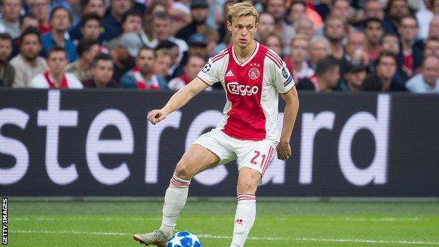 Frenkie De Jong The Ajax Midfielder Linked With Man Utd Man City And Barcelona Bbc Sport