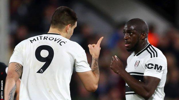 Fulham's Aleksandar Mitrovic and Aboubakar Kamara
