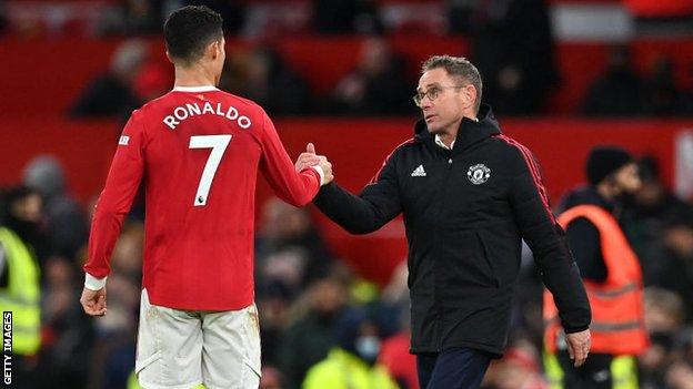 Cristiano Ronaldo and Ralf Rangnick