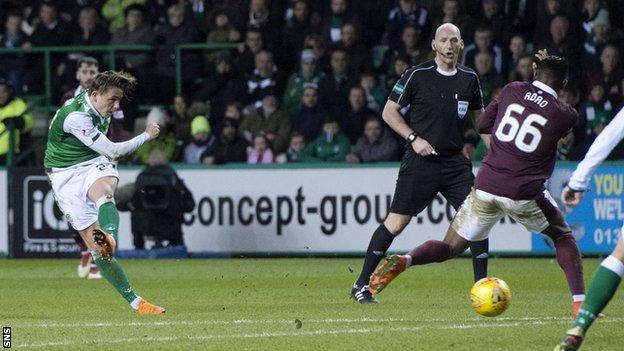 Scott Allan hit the opener when Hibs last beat Hearts at Easter Road in March 2018