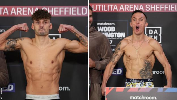 Leigh Wood on the scales and Josh Warrington makes weight too