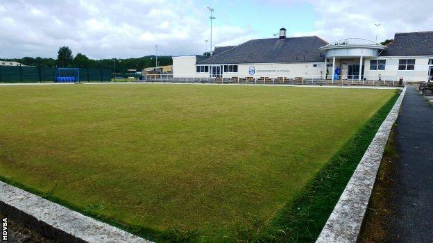 The bowling green at Huddersfield's Canalside training ground