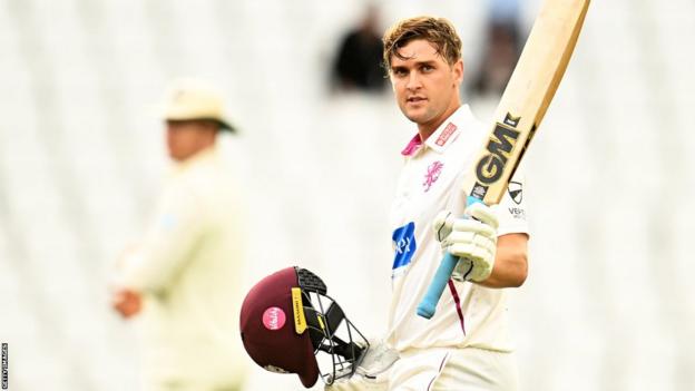Tom Lammonby reaches his century for Somerset