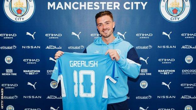 Jack Grealish: Man City sign England midfielder from Aston Villa for £100m  - BBC Sport