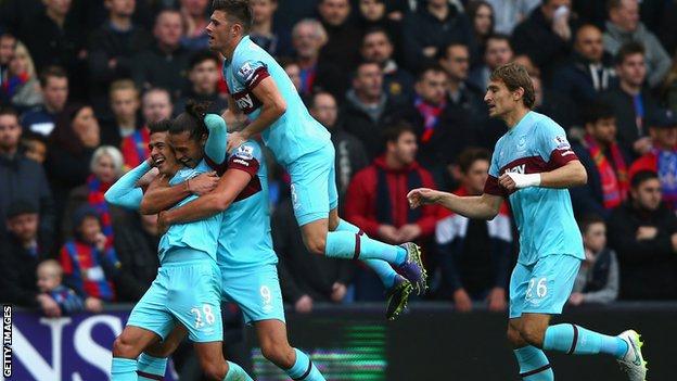 West Ham players celebrate