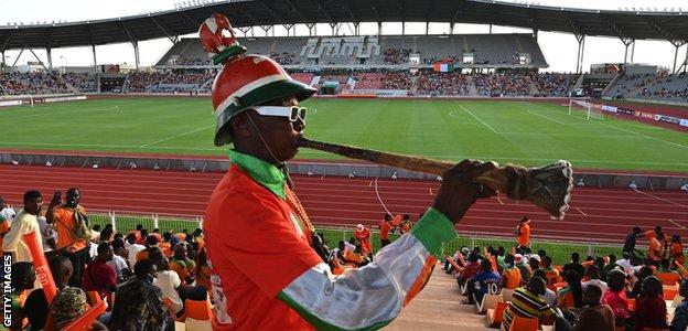 Ivory Coast fan in Yamoussoukro