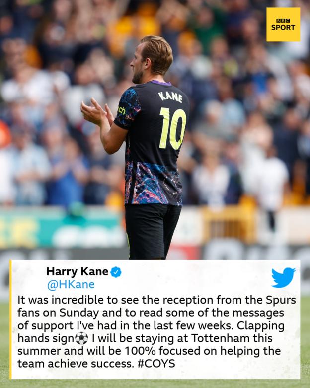 Harry Kane claps Tottenham fans at Wolves