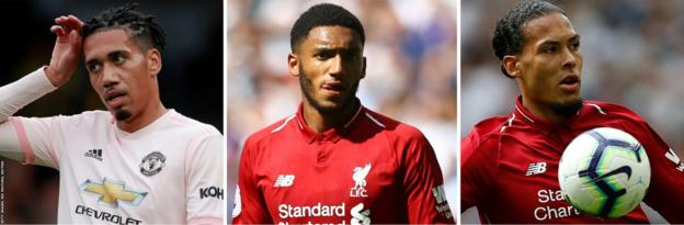 Chris Smalling, Joe Gomez, Virgil van Dijk