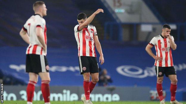 Sheffield United players react to Chelsea defeat