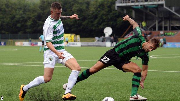 The New Saints beat Europa FC over two legs in the first qualifying round