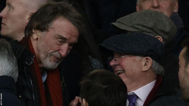 Sir Jim Ratcliffe sits alongside Sir Alex Ferguson