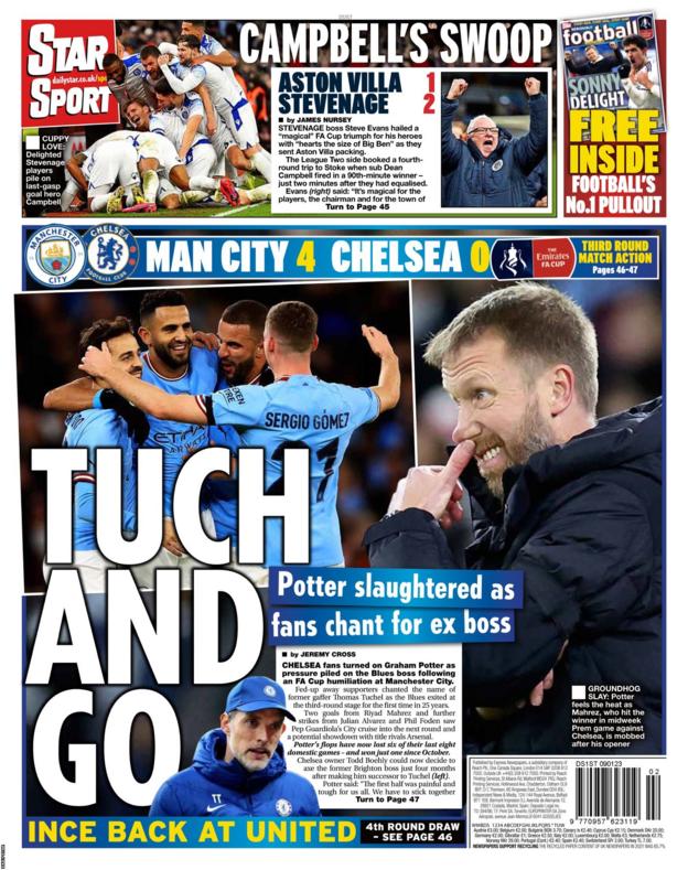 Monday's back pages - BBC Sport