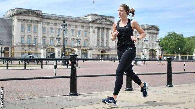 A jogger in London
