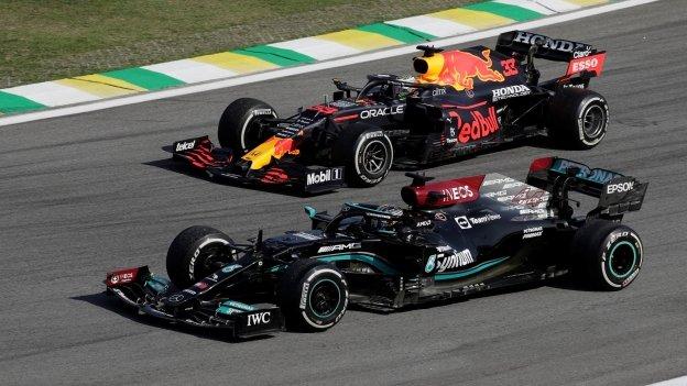 Max Verstappen and Lewis Hamilton