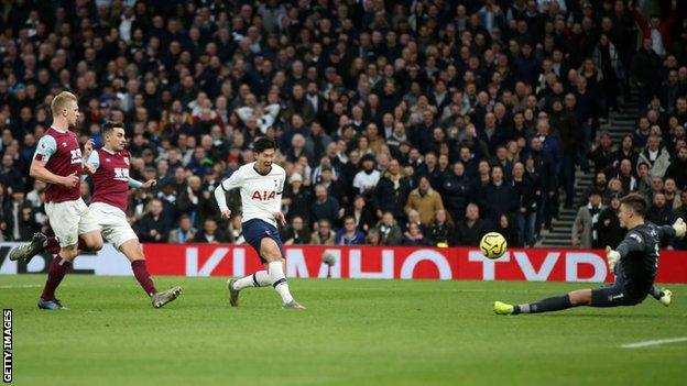 Son Heung-min scores against Burnley