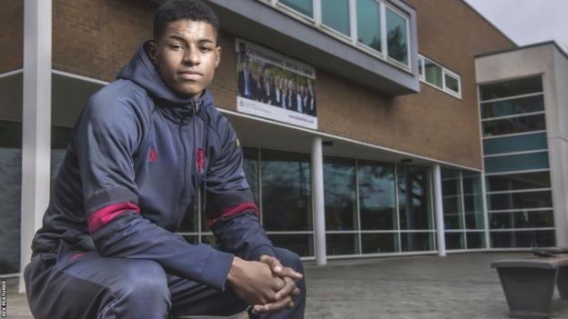 Marcus Rashford extracurricular  Ashton connected  Mersey Sixth Form successful  March 2016