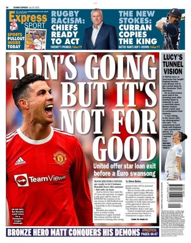 Sunday's back pages - BBC Sport