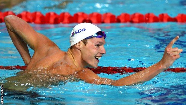 Duncan Scott stunned the home crowd by winning the 100m freestyle at the Commonwealth Games