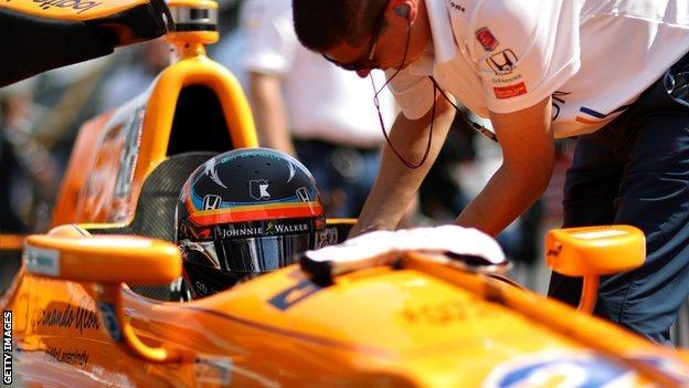 McLaren's Fernando Alonso taking part in the
