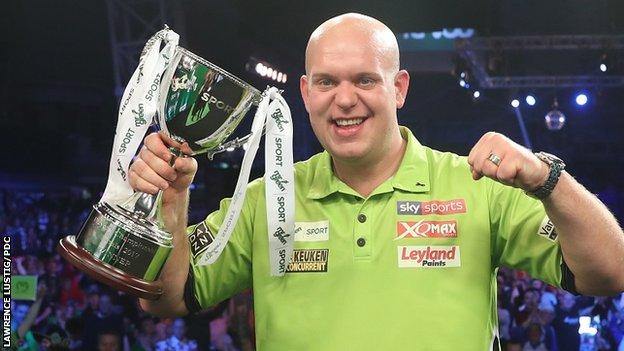 Michael van Gerwen wins Players Championship for third successive year