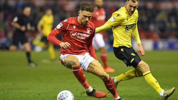 Matty Cash in action for Nottingham Forest