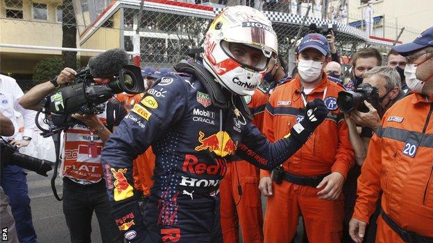 Max Verstappen celebrates