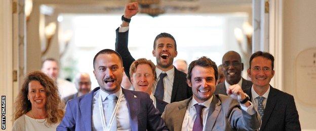 Kosmos sports group celebrate ITF decision