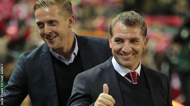Garry Monk and Brendan Rodgers