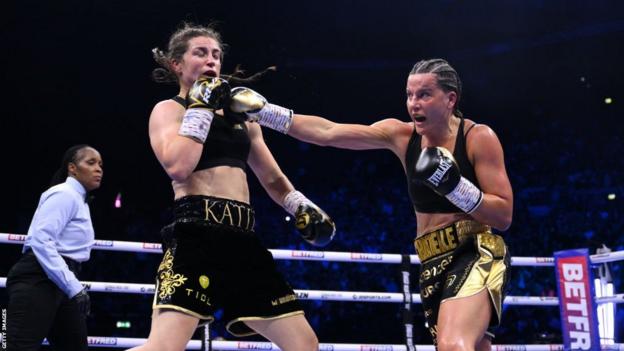 Chantelle Cameron punches Katie Taylor