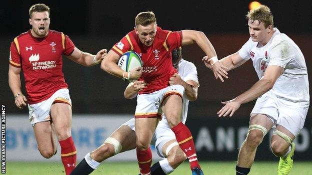 Wales' Ben Jones in action against England