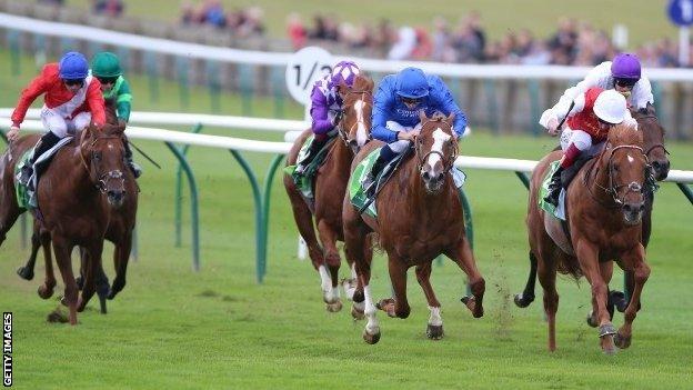 Newmarket: Earthlight wins Middle Park Stakes for trainer Andre Fabre ...