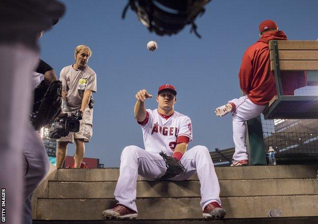 PHOTOS: Mike Trout signed jersey among prizes for Angels fan appreciation  month