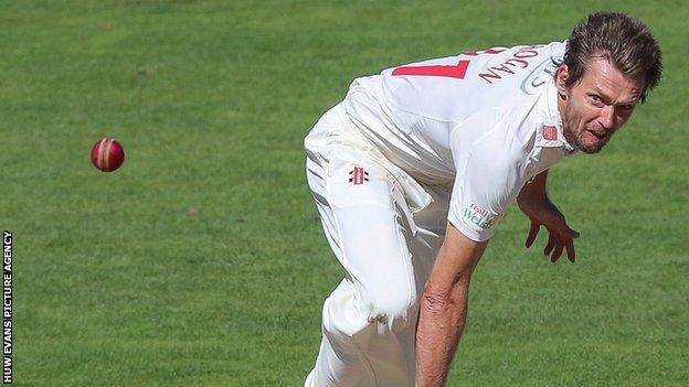 Michael Hogan in action for Glamorgan